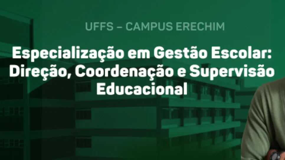 Prorrogadas inscrições para Especialização em Gestão Escolar: Direção, Coordenação e Supervisão Educacional