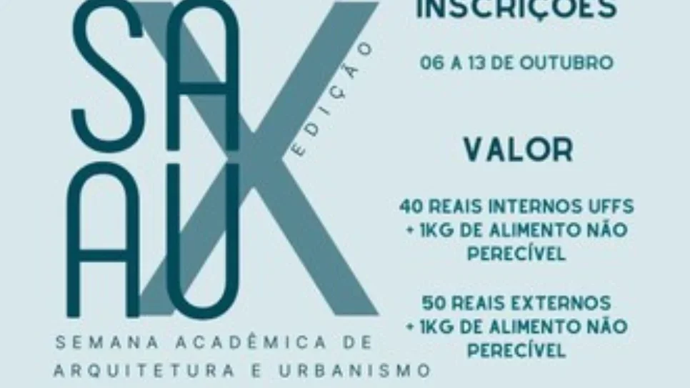 “O bem-estar que nos conecta” será tema da X Semana Acadêmica de Arquitetura e Urbanismo