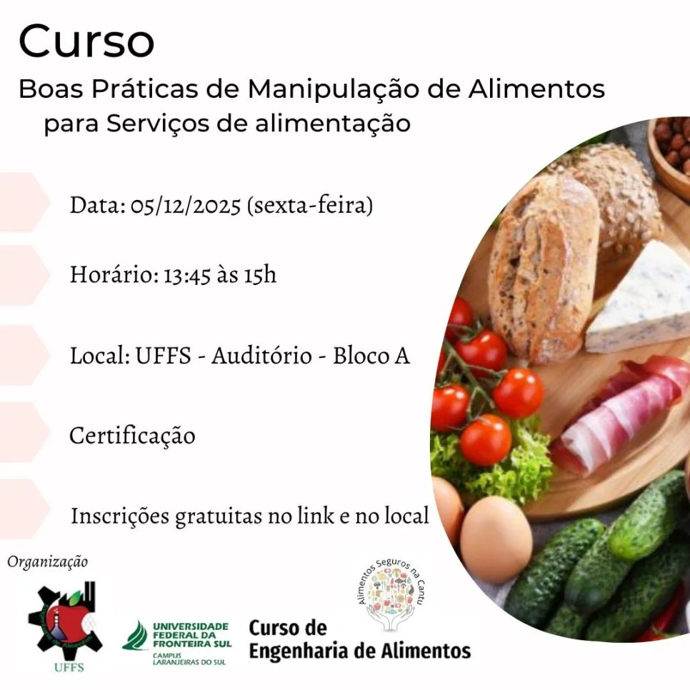 Curso de Boas Práticas de Manipulação de Alimentos para Serviços de Alimentação