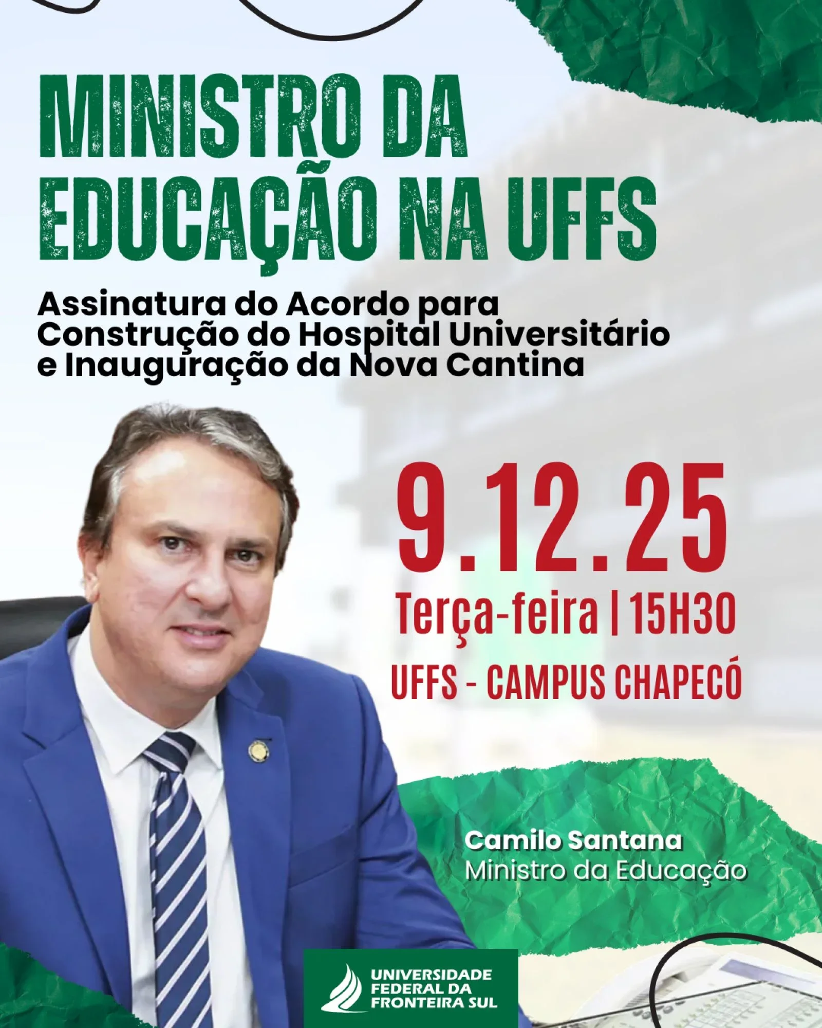 Visita do Ministro da Educação Camilo Santana