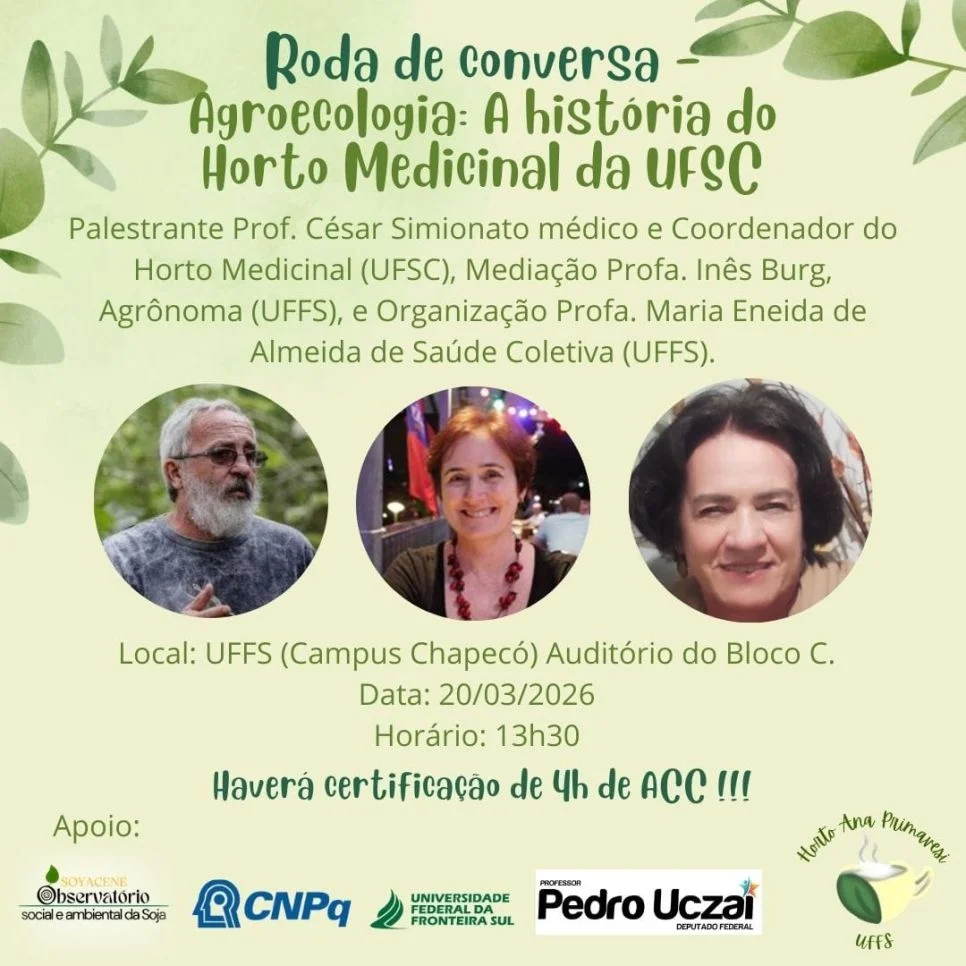 Roda de Conversa “Agroecologia: a história do Horto Medicinal da UFSC”