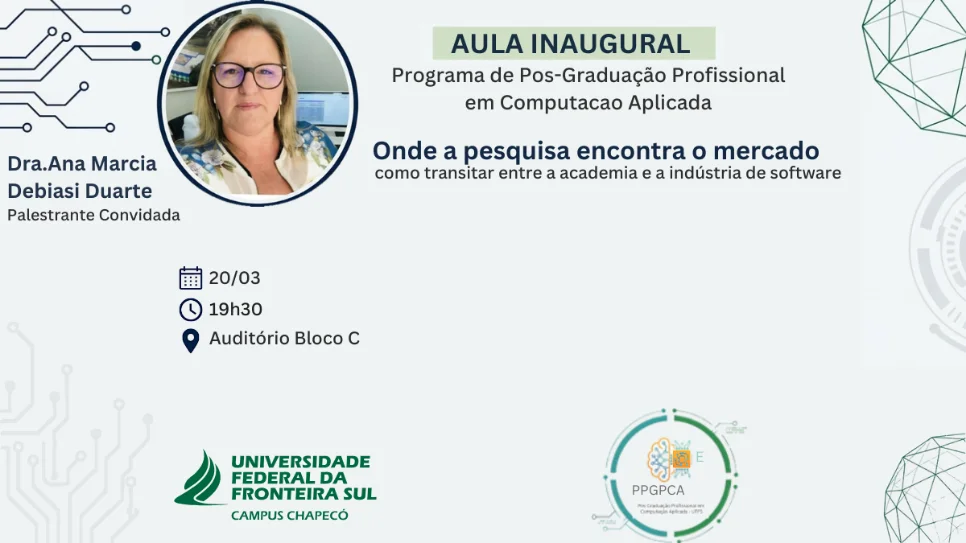PPGPCA inicia atividades no Campus Chapecó com aula inaugural aberta ao público