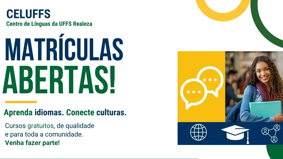 CeLUFFS Realeza abre inscrições para cursos gratuitos de Espanhol, Inglês e Português
