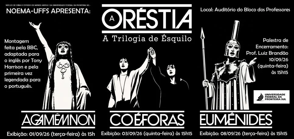 Oréstia em Tela e em Debate: Ciclo de Exibição, Seminários e Palestra sobre a Trilogia de Ésquilo na Adaptação da BBC